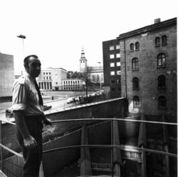 Utsikt over luftegårdene i Oslo kretsfengsel, Møllergata 19,