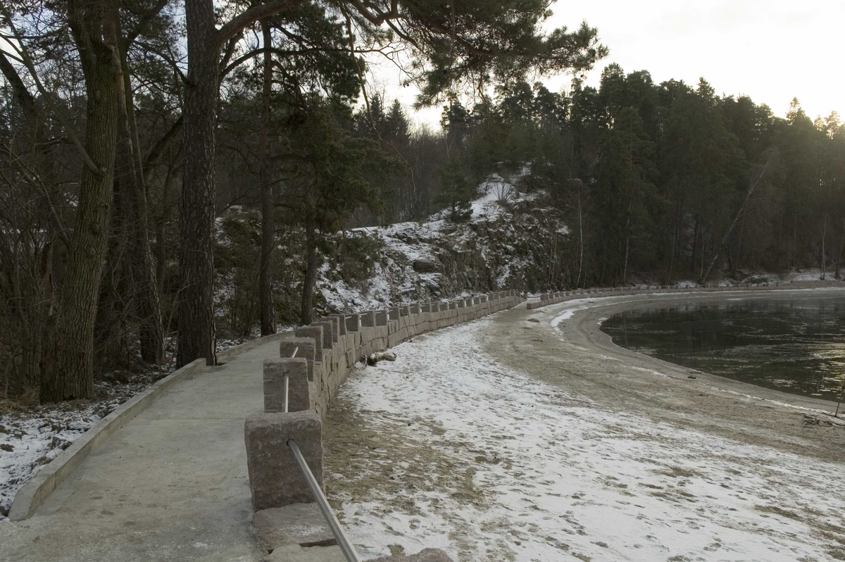Bygdøy Sjøbad, restaurering/tilbakeføring av området, vinter 2008.