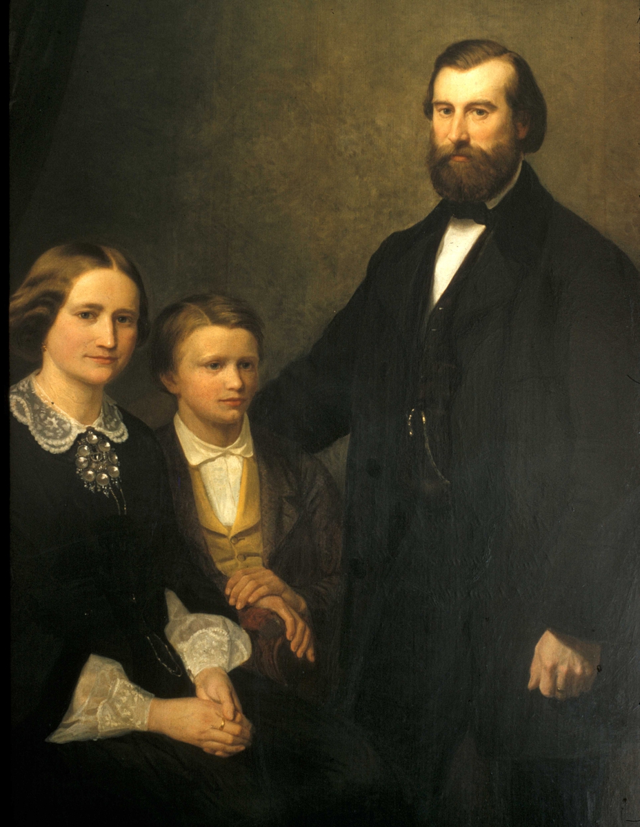 Adolf Tidemann maleri av maleren og hans familie.