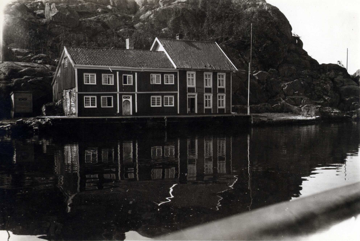 Gjestgiveri "Maren Falk", Ny Hellesund, Søgne, Vest-Agder. Fotografert 1923.