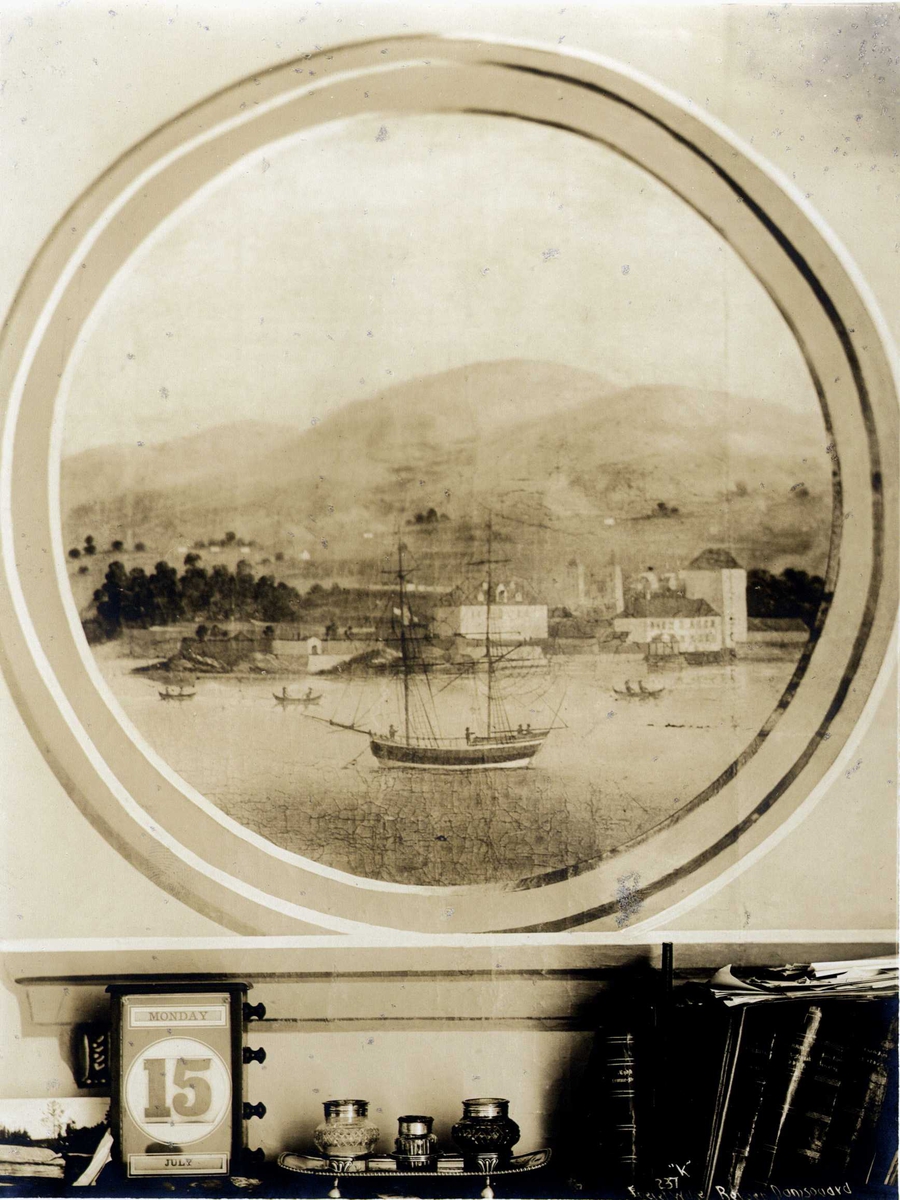 Damsgård hovedgård,  Bergen, Hordaland. Fotografert 1912. 