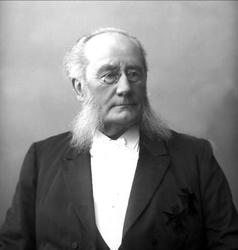 Portrett av advokat Jacob Thurmann Ihlen,  med mørk dress, b