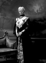 Portrett, kvinne i aftenkjole. Fru Sommerfeldt.