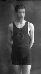 Portrett, bryter i drakt. Erik Johannesen. Idrætsforeningen 