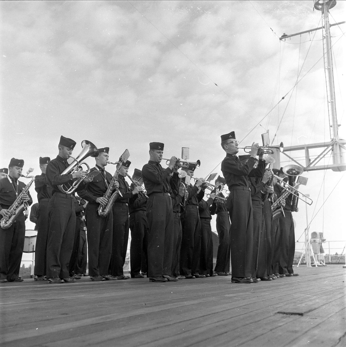 Amerikansk kadettskip på flåtebesøk. 09.07.1959.