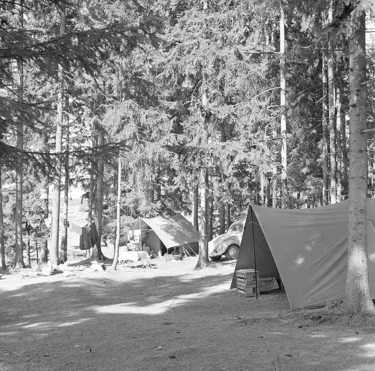 Østfold, august 1961, besøk på forskjellige campingplasser.