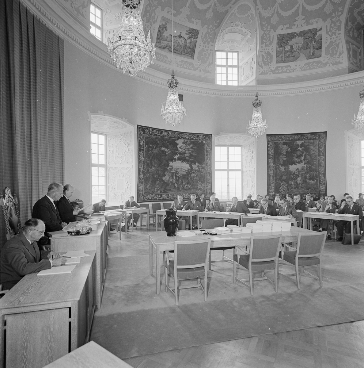 Landstinget i presidium, Uppsala september 1956