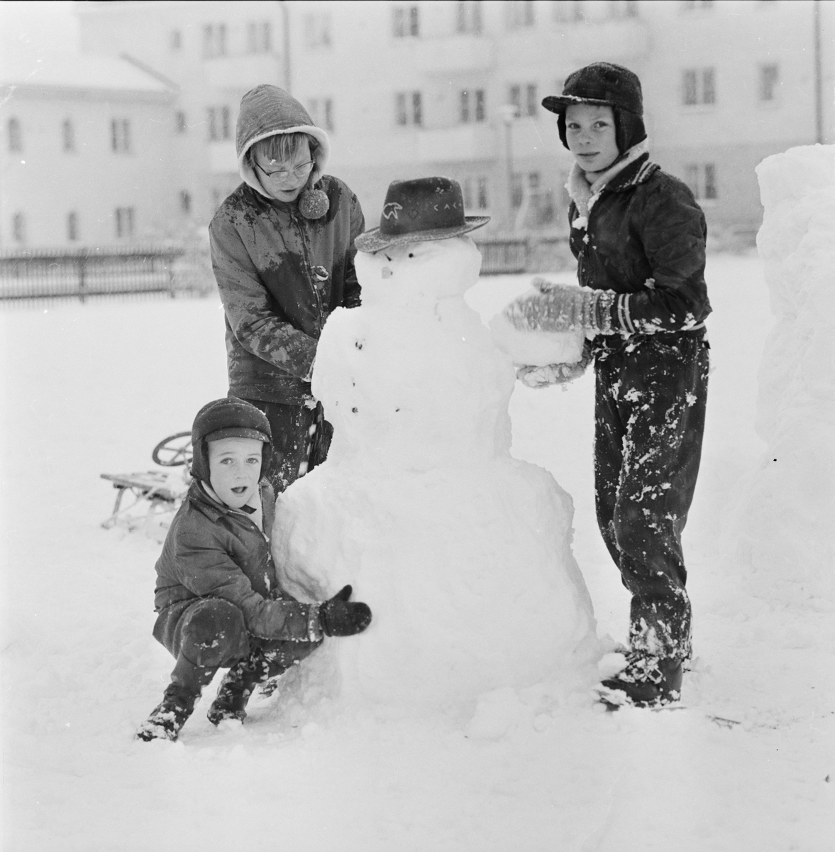 "Första snön", Uppsala november 1956