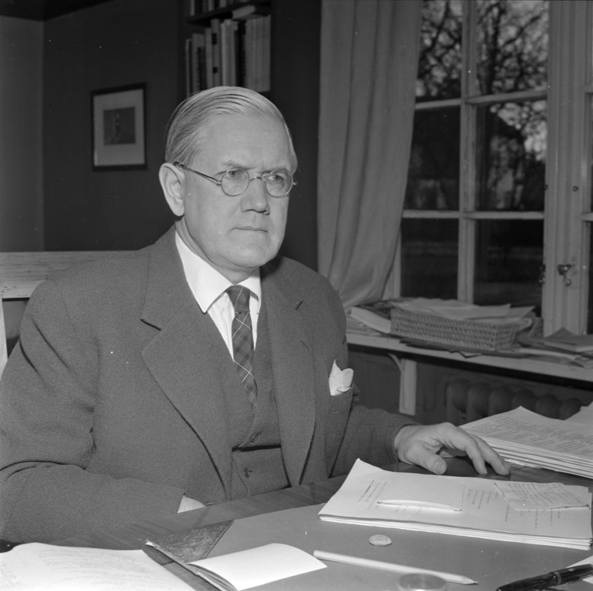 Professor Björn Collinder, Uppsala januari 1957