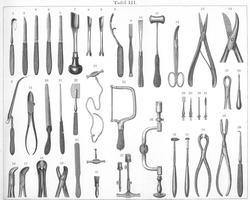 Kirurgiinstrumenter fra Leiters katalog, Wien 1870, Tafel 3