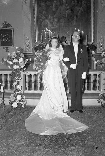 Kyrkbröllop i december 1949