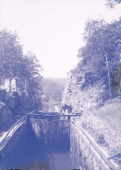 "Gamla Slusslinien Trollhättan 27 maj 1901."