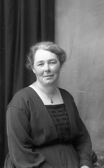 Enligt fotografens journal Lyckorna 1909-1918: "Fru Alma Norström Ljungskile".