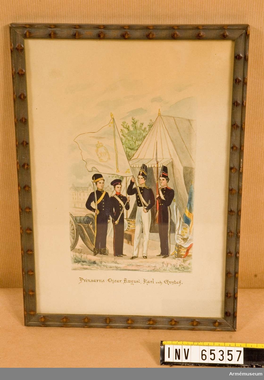 Grupp M I.
Akvarell föreställande prinsarna Oskar, August, Karl och Gustaf.