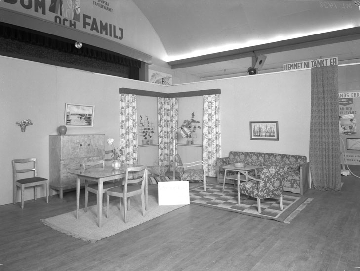 Vardagsrum i hemutställning 1942