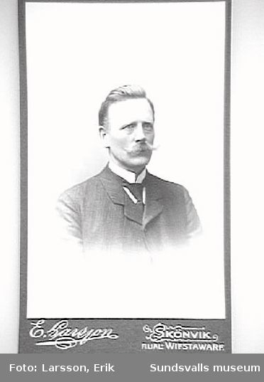 P. Hertzel, lärare på Skönviks skola, 1911.