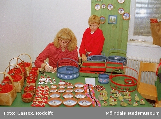 Julmarknad på Mölndals museum 1994-12-04.