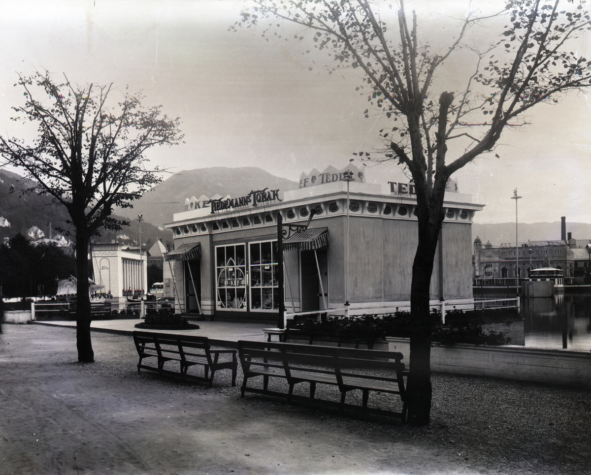 Tiedemanns paviljong på Landsutstillingen i Bergen 1928.