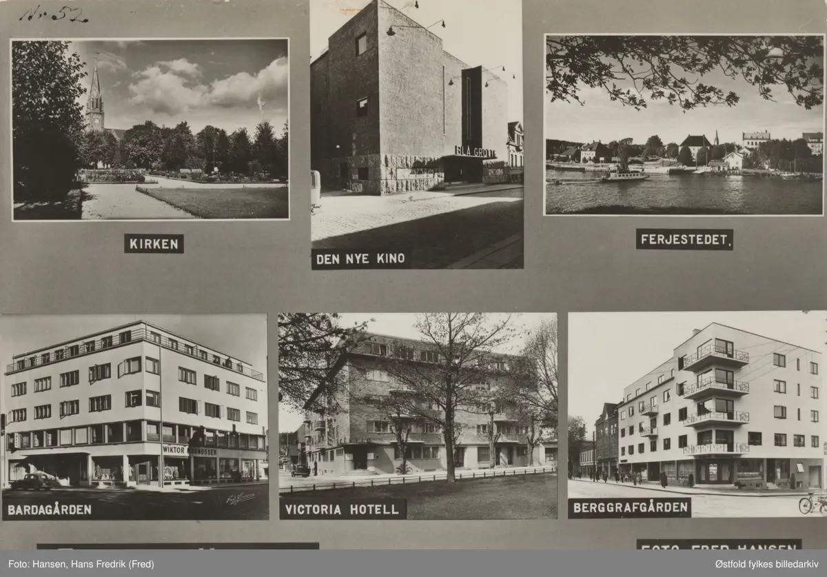 gateparti, kirke, kino, hotell, ferje, Barda-, Berggrafgården,