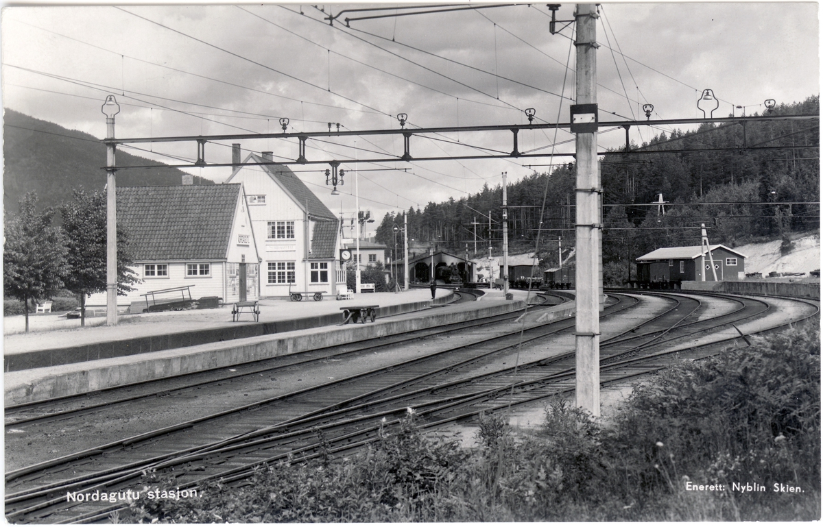 Nordagutu stasjon. Foto: Nyblin, Skien.