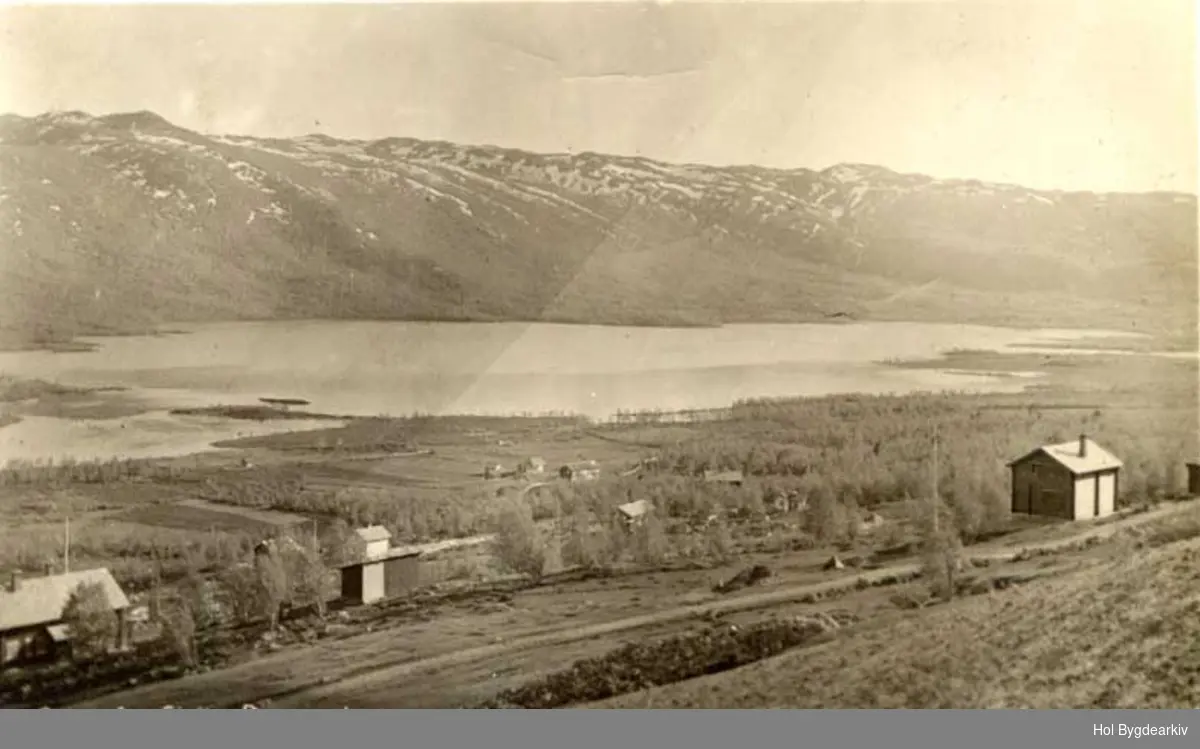 Landskap, Ustedalen, Bergensbanen, Ustedalsfjorden, Gardsbruk,