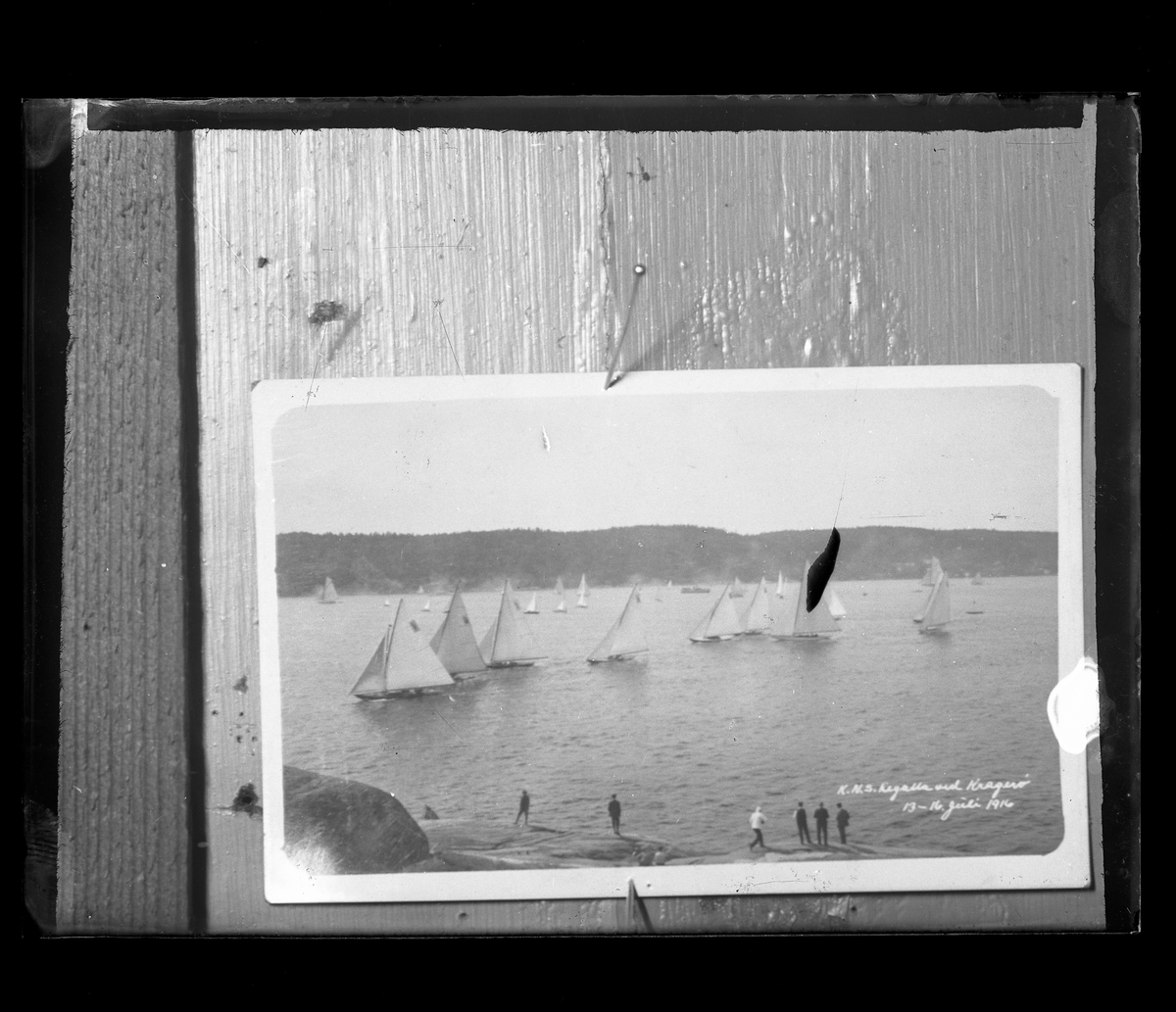 Fra K.N.S. regatta ved Kragerø 13. - 16. juli 1916 - foto av foto