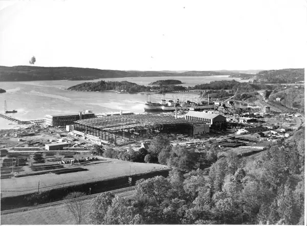 Uddevallavarvet Omkring 1945 - 1949 - Bohusläns Museum / DigitaltMuseum