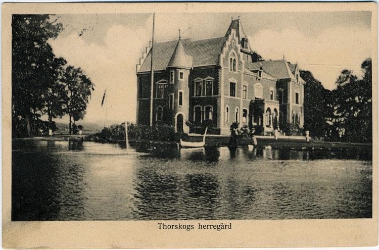 Text på kortet: "Thorskogs herrgård".