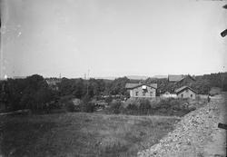 utsikt, villabebyggelse, hager, vei