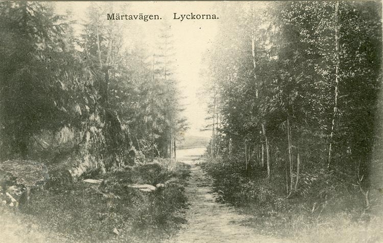 Enligt Bengt Lundins noteringar: "Märtavägen vid Pardala. Lyckorna".