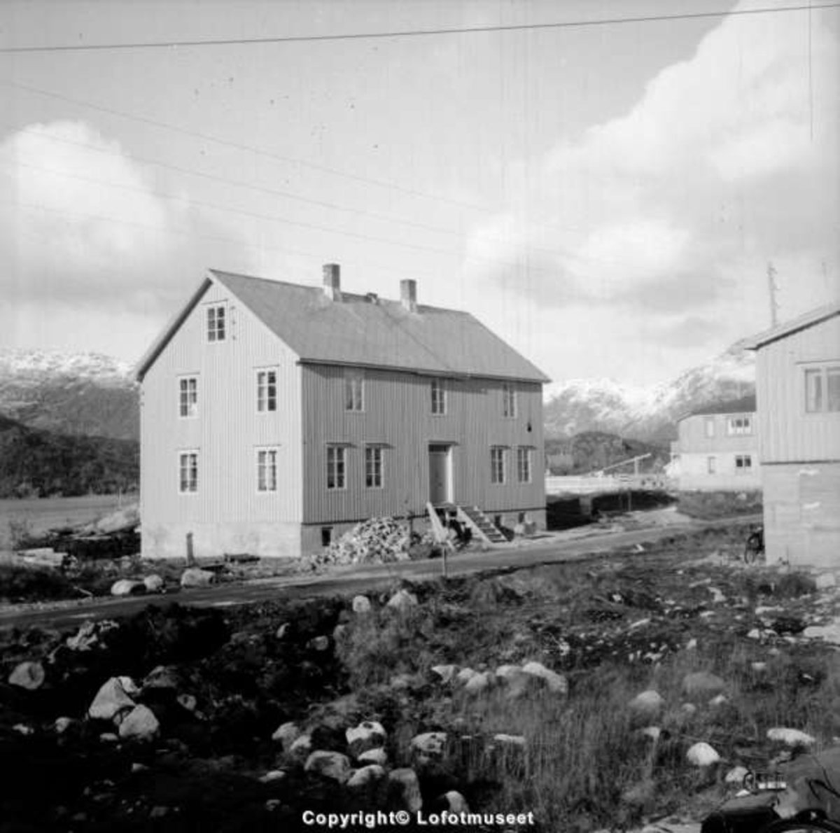 Svolvær, fra 1950-tallet. Hus på Storøya.