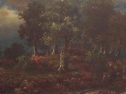 Skogstudie [Oljemaleri]