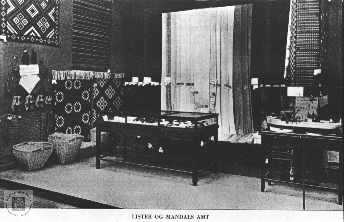 Jubileumsutstillinga 1914, avd,husflid fra Lister og Mandals amt.