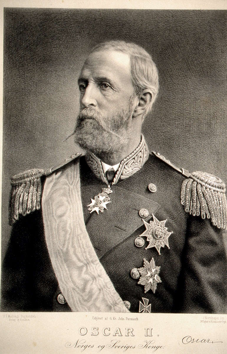 Portrett av Oscar II, Norges og Sveriges konge