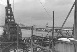 Arbeid med djupvasskai i Ila