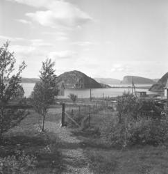 Utsikt fra Arne Nakkens eiendom i Bjørkåsen i Rypefjord. En 