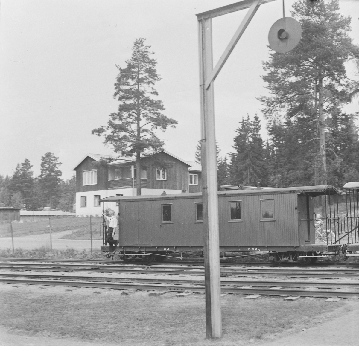 Personvogn CFo8 fra Urskog-Hølandsbanen og tidligere Nesttun-Osbanen i Tertitt-toget på Jernbanemuseet på Hamar.