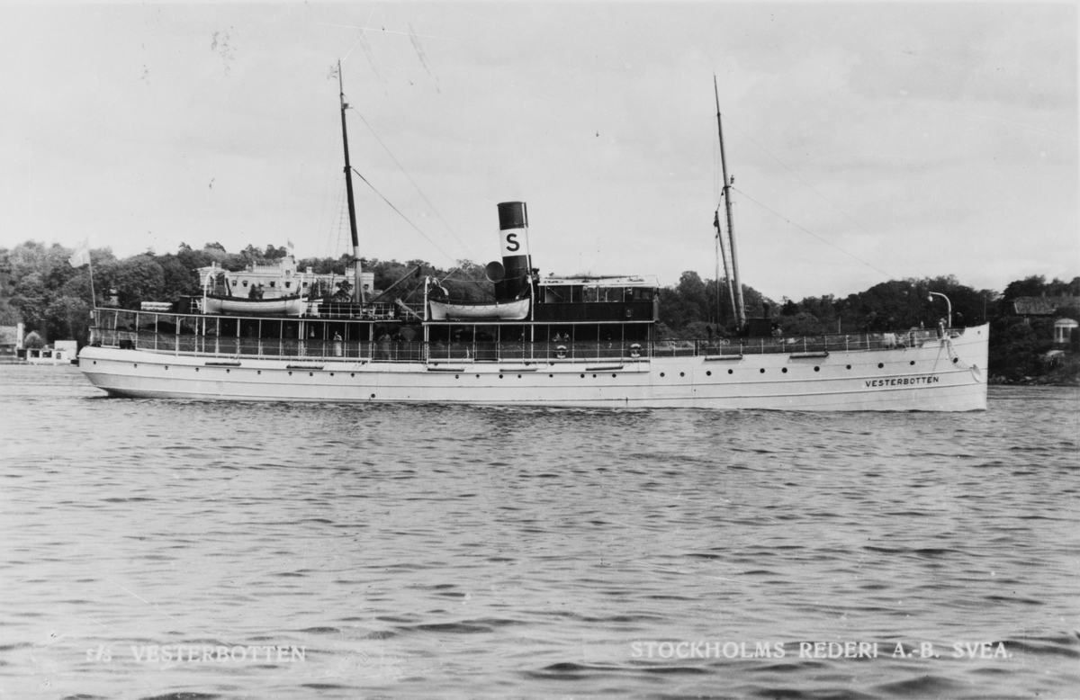 S/S Vesterbotten Stockholms Rederi A.-B. Svea. - Sjöhistoriska museet ...