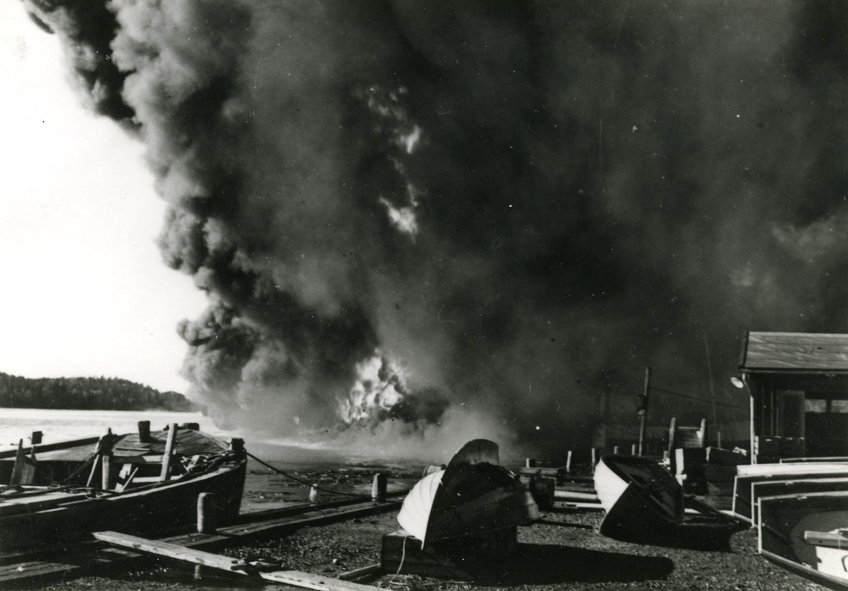 Foto från jagarolyckan på Hårsfjärden 17.9.1941.
