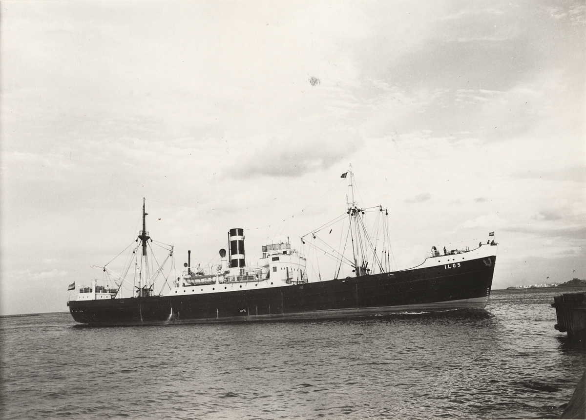 Last-turbinångfartyget "ILOS". Foto från Köpenhamn 1955.
