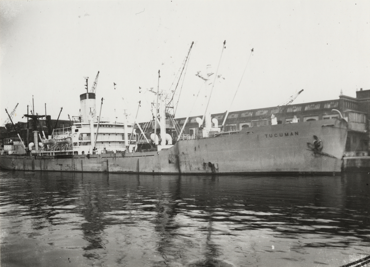 Last-turbinångfartyget "TUCUMAN". Foto från Köpenhamn någon gång under åren 1953 - 1961.