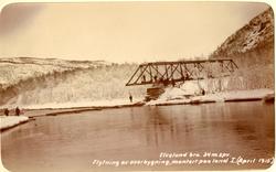Elvelund bru i Salangen Troms april 1915