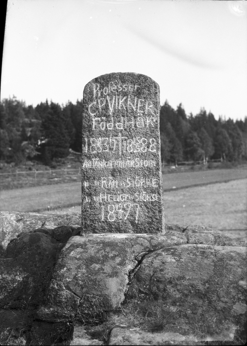 Kikerud, Valbo-Ryr. Minnessten-Pontus Wikner. - Vänersborgs museum ...