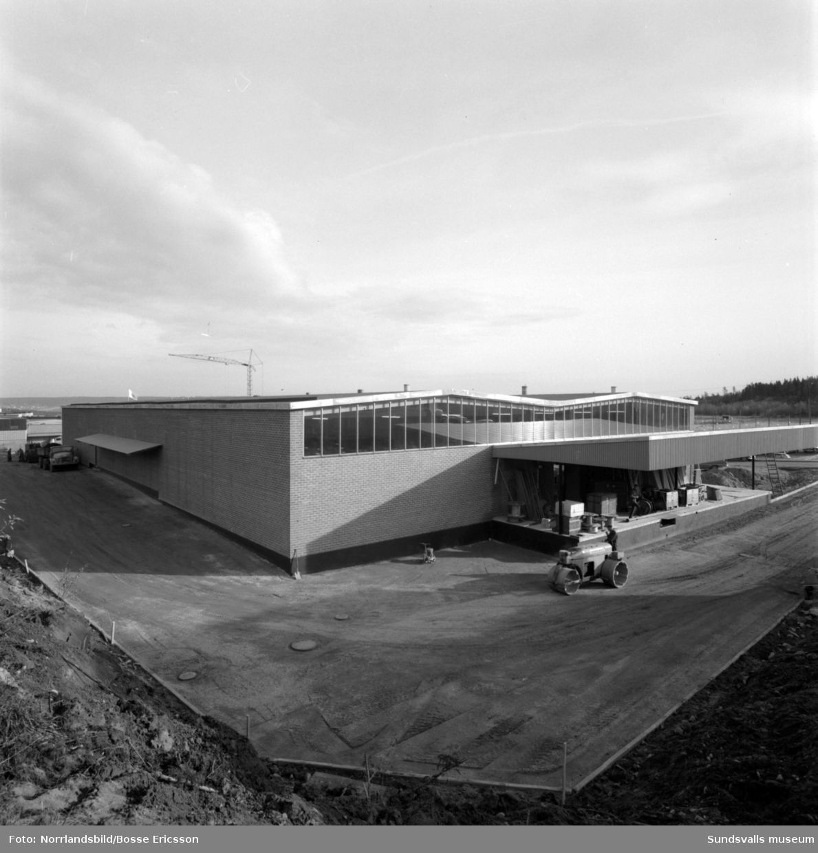 Byggnation av en industrifastighet vid Enhörningsvägen i Kubikenborg. Järnkonst AB.