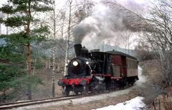 Veterantog Drammen - Krøderen med damplokomotiv 21b 252 nærm