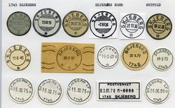 Stempelkatalog 1745 Skjeberg, Skjeberg kommune, Østfold