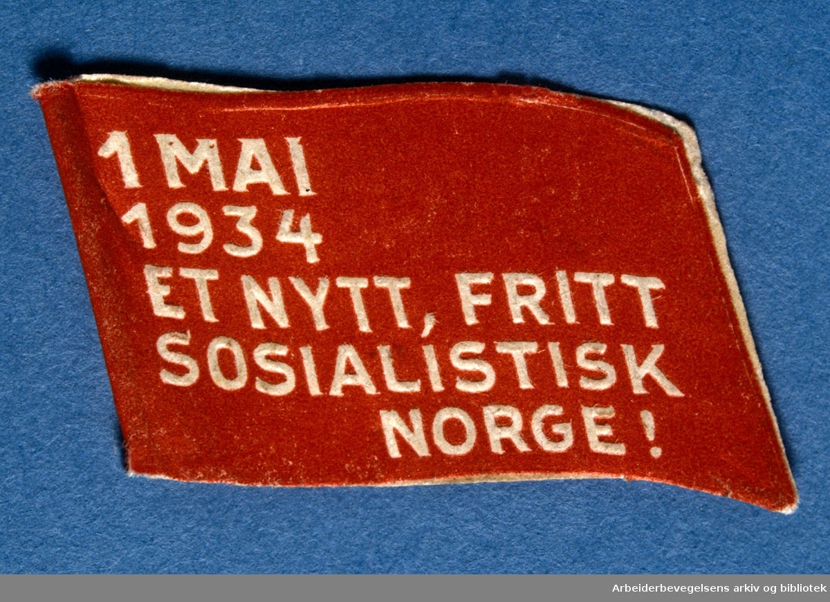 Arbeiderpartiets 1. mai-merke fra 1934