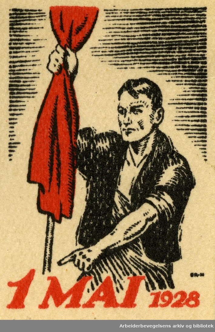 Arbeiderpartiets 1. mai-merke fra 1928