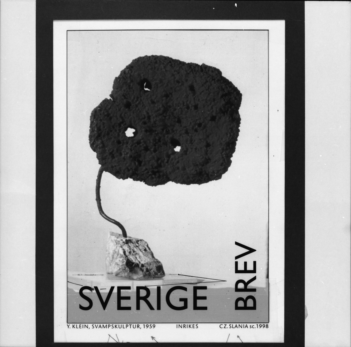 Original till frimärket "Svampskulptur" , 1959 till frimärksutgåvan Moderna museet, 1998.
