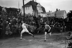 Pokalkonkurranse på Sportsplassen.Mjøsbyene og Elverum. Femk